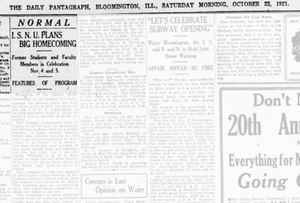 Sat., Oct. 22, 1921: The first homecoming